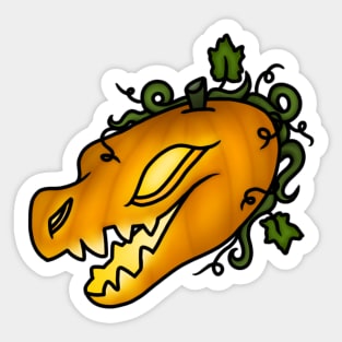 Spooky Pumpkin Dinosaur Sticker